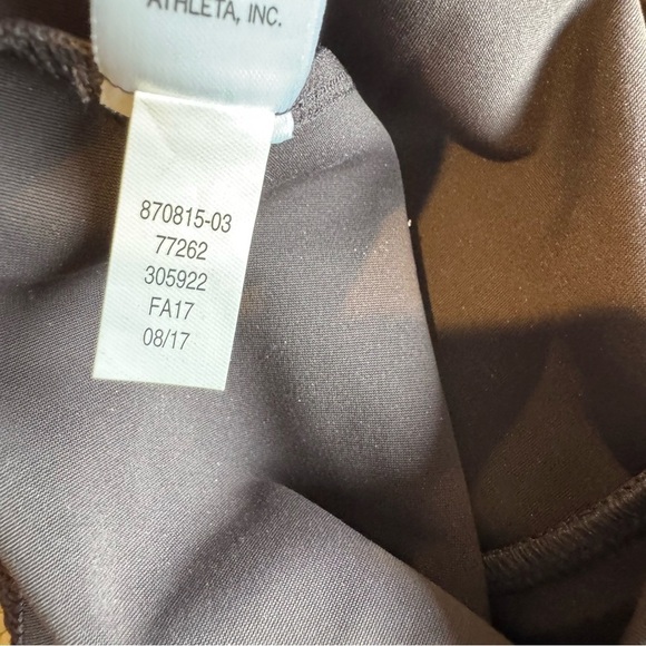 ATHLETA 870815-03 Stellar Espresso Brown High Rise Tight Leggings Zip pockets XS - Picture 10 of 11